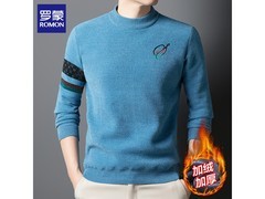 罗蒙冬季男士蓝XL针织打底衫低至64.3元