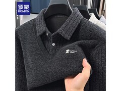罗蒙男款假两件毛衣53.87元