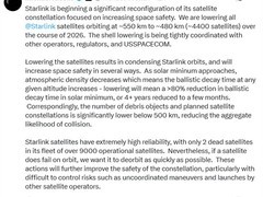 SpaceX将星链卫星降至480公里以提升太空安全