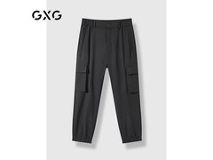 GXG 24秋男士黑色束脚工装裤低至79元