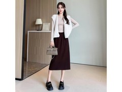 QITA高腰针织半身裙特惠