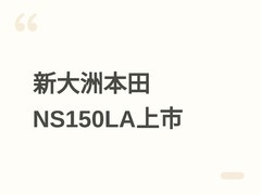 2026款新大洲本田NS150LA上市：14280元起，搭载智能车机与五级可调减震