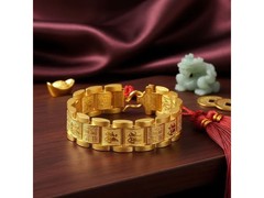 金色百福男士手链限时特惠，59.9元还赠精美礼盒！