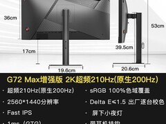 SANC G72Max电竞显示器券后729元！