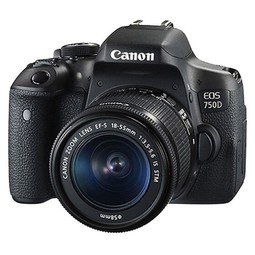 佳能(Canon) EOS 750D （18-55镜头）数码相机单反单镜头套装 约2420万有效像素