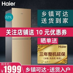 Haier/űСС䳬˫ŷ˪/ֱܼҵ羻ζʵ 221˫˪BCD-221WDPT