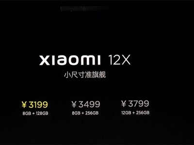 小米12X正式发布 搭载骁龙870处理器 3199元起