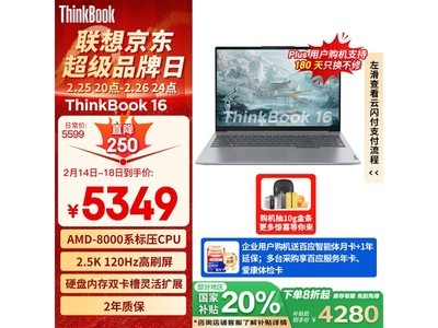 ThinkBook 16 ʼǱŻݴУּ4249Ԫ