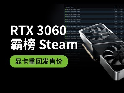 Steam 硬件排行榜换血，RTX 3060 凭啥登上榜一？