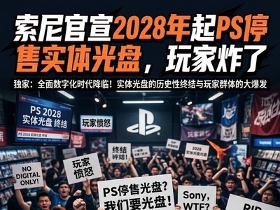 索尼官宣2028年起PS停售实体光盘，玩家炸了