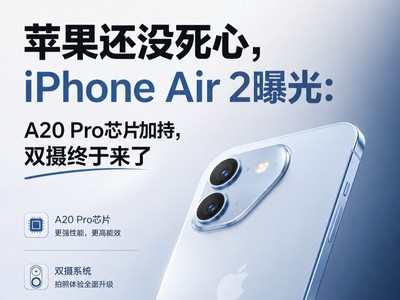 苹果还没死心，iPhone Air 2曝光：A20 Pro芯片加持，双摄终于来了