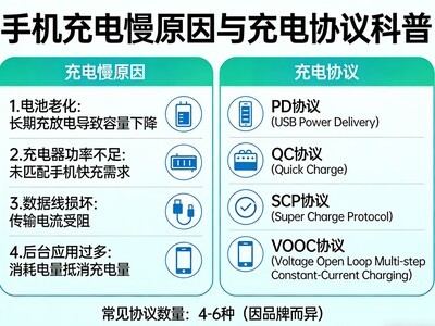 你的手机为什么充电慢，一文带你了解手机到底有多少充电协议