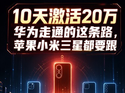 10天激活20万 华为走通的这条路，苹果小米三星都要跟