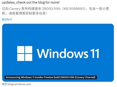 Windows 11 Canary28000.1199СŻ޸