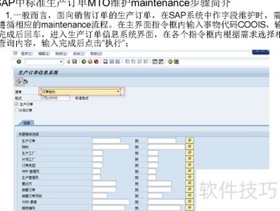 SAP MTO��������ά������