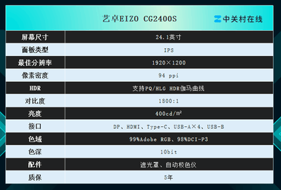 艺卓CG2400S显示器评测：以精准色彩服务专业用户