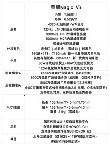 荣耀Magic V6评测：折叠大满贯轻薄破纪录