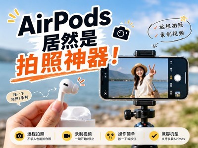 AirPods居然是拍照神器：关键时刻真的很实用！
