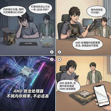 学生党网游3A通吃优选：锐龙 7 9700X搭配单通道 DDR5省钱战未来