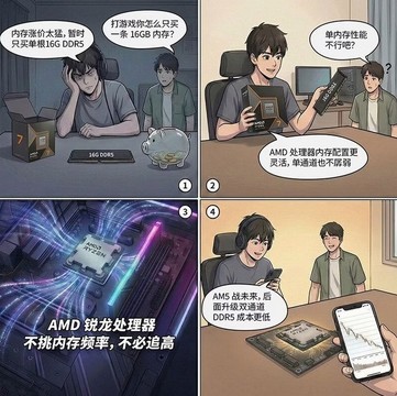 旗舰全能装机首选 锐龙7 9700X + 单通道DDR5搭配RX 9070GRE整机