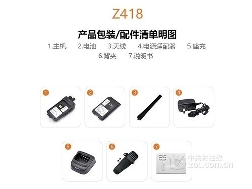 IP54级防水防尘摩托罗拉Z418对讲机680元