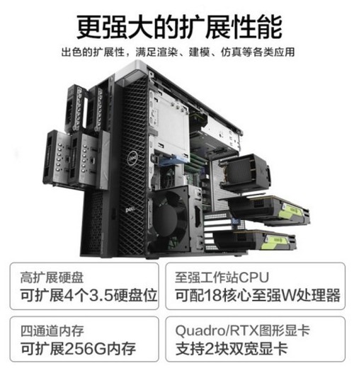 强大扩展性能戴尔(DELL)T5820图形工作站西安热卖
