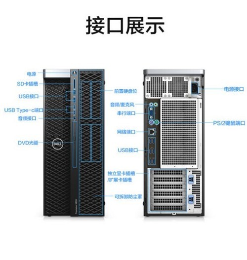 强大扩展性能戴尔(DELL)T5820图形工作站西安热卖