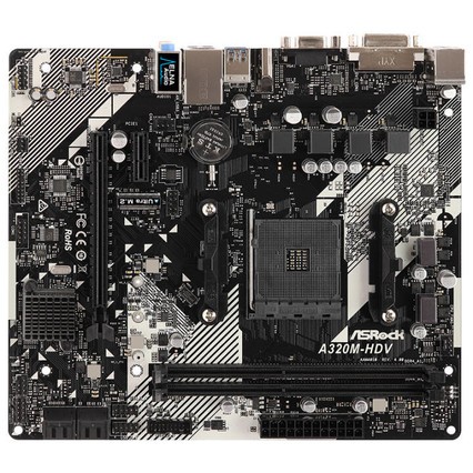 棨ASRockA320M-HDV R4.0 ֧2200G/3200G/3400G (AMD A320/AM4 Socket)