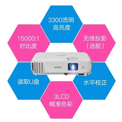 EPSON/ͶӰǼð칫ѵѧҸͥӰԺ1080PWIFIͶӰCB-X05eֱͶ