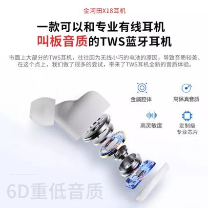 Golden fieldX18  tws˫˶ֶ ˫ͨ air Iphone׿ͨ ɫ