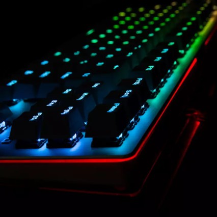 װأRapoo V500RGB 87Ϸе  Ϸ Լ Լ ɫ 