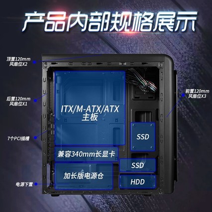 ̨ʽԻ䲣ȫ͸ˮϷATX䱳