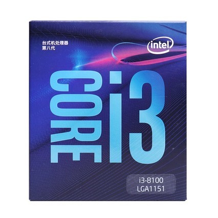 Intel/英特尔 i3 8350K 电脑cpu i3 8100 9100F盒装1151针处理器