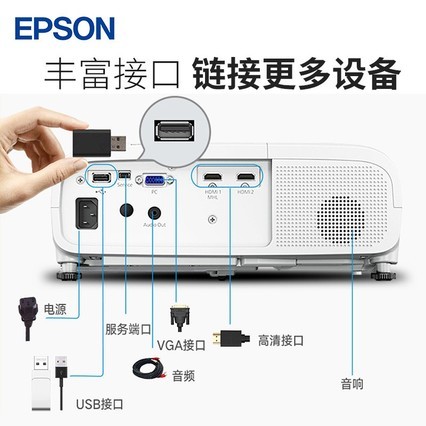 EPSONͶӰCH-TW5400ͶӰͥӰԺ4k3D1080Pwifi칫ӻ6300/8300w
