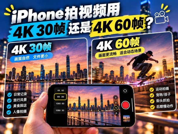 iPhone����Ƶ���׸���4K 30֡����4K 60֡��