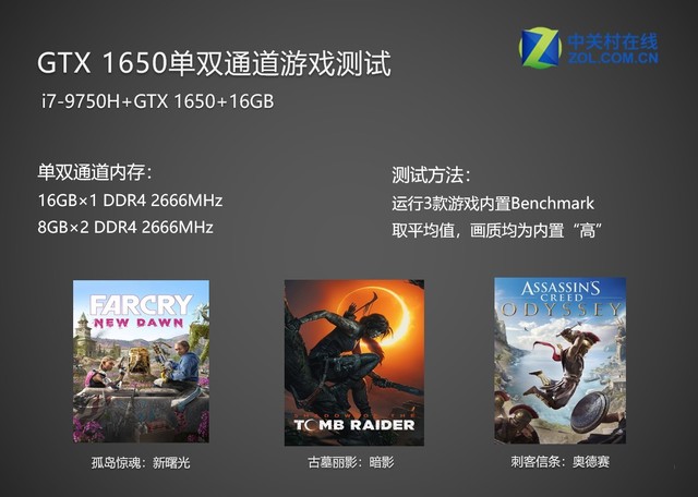 双通道有神秘加成 GTX1650单双通道内存游戏测试 
