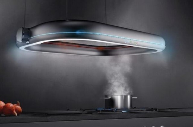 UFO外形且无需打孔排风的新型抽油烟机