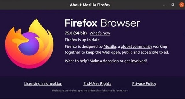 MozillaԼFirefox 75 