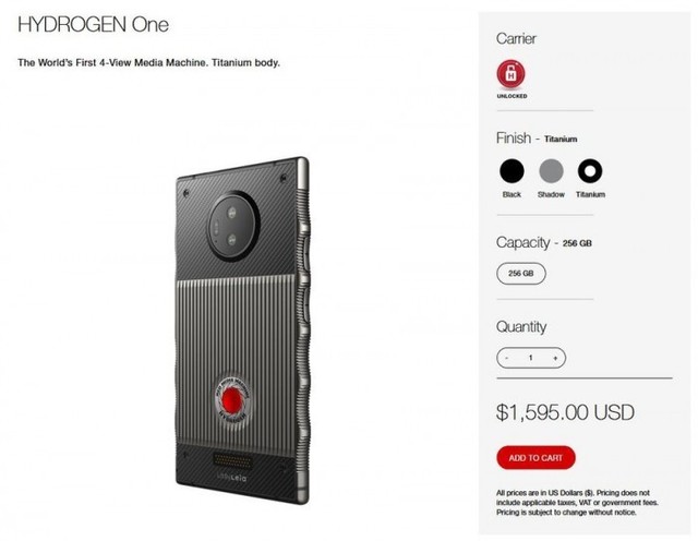 终于等到你！RED Hydrogen One钛合金版发售 