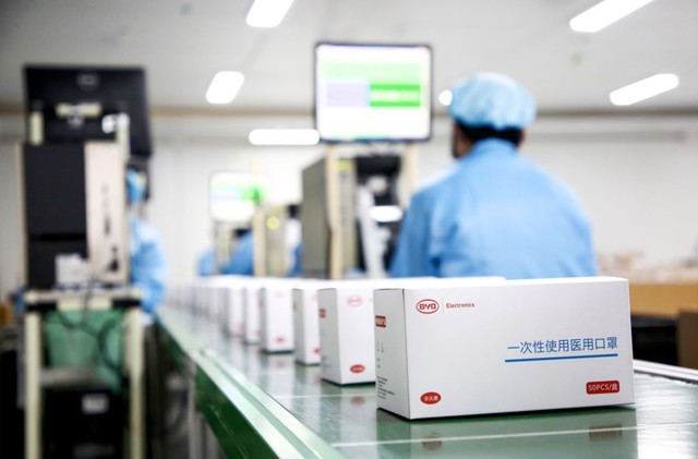 比亚迪1500万只口罩月底投产深圳，人人都买得起 