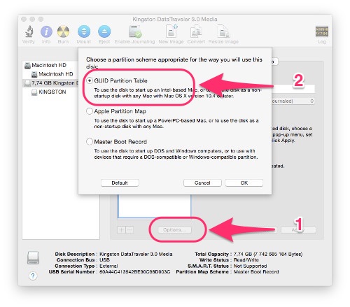 Mac OS XдUbuntu USB 