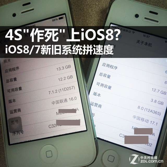 4S""iOS8? iOS8/7¾ϵͳƴٶ 