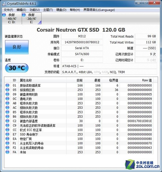 չ콢 NeutronGTX 120GB SSD 