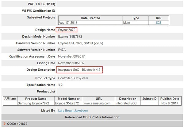 ж¹ Exynos 7872оƬ֤ 