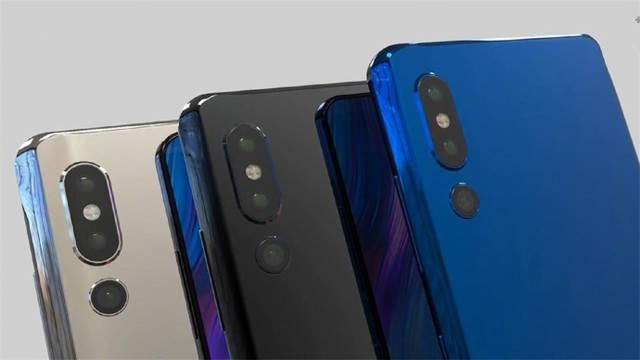 小米mix3渲染图前置配升降式双摄像头
