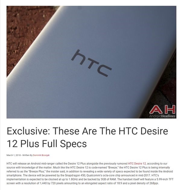 HTC Desire 12 Plusع 450+ȫ 