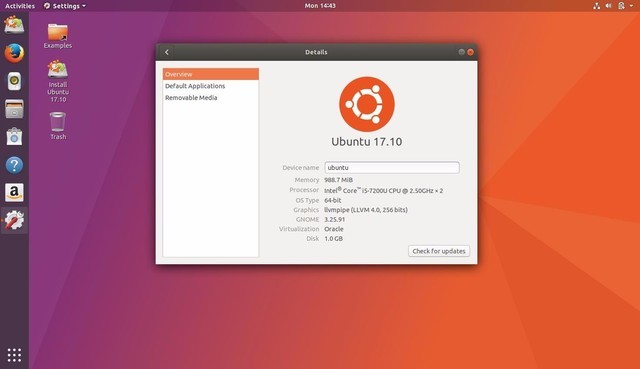 Ubuntu 17.10ĬGNOME ع