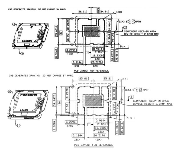 ӢضLGA1200۲ͼ  LGA115xɢ 