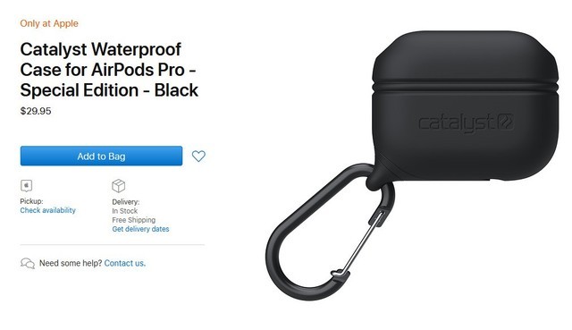 苹果在官网开售AirPod Pro防水保护套 售价30美元 