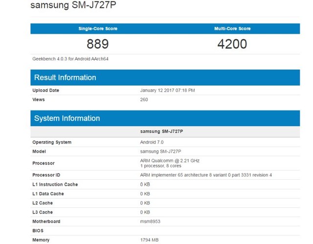 j3在美发布之后,三星galaxy j系列的另一款机型galaxy j7的详细参数也
